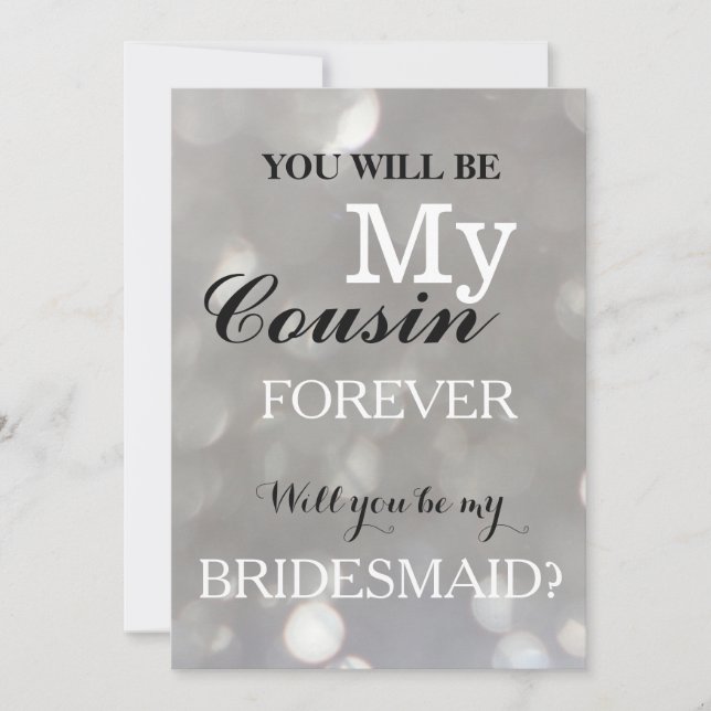 Will you be my bridesmaid? invitation (Front)