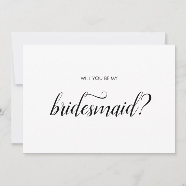Will you be my bridesmaid invitation (Front)