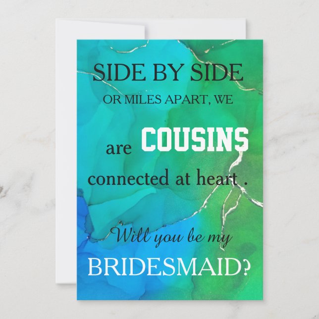 Will you be my bridesmaid? invitation (Front)