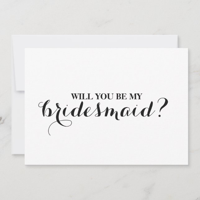 Will you be my bridesmaid? invitation (Front)