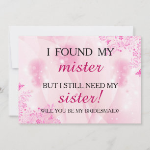 Will you be my bridesmaid? invitation