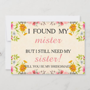 Will you be my bridesmaid? invitation