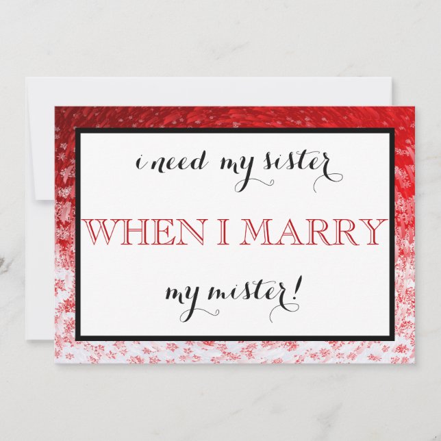 Will you be my bridesmaid? invitation (Front)