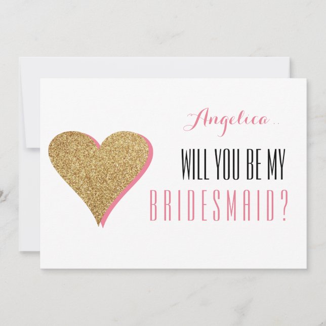 Will You Be My Bridesmaid Invitation (Front)