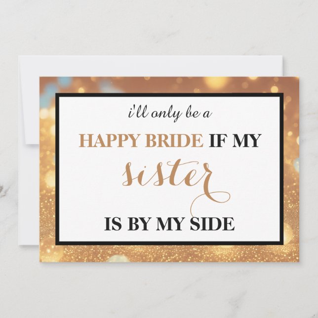 Will you be my bridesmaid? invitation (Front)