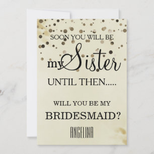 Will you be my bridesmaid? invitation