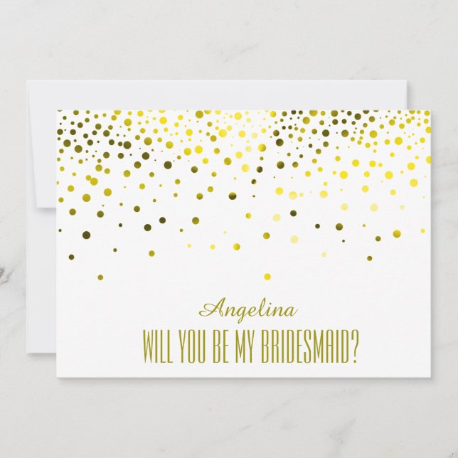 Will you be my bridesmaid? invitation (Front)