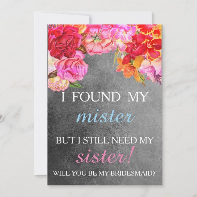 Will you be my bridesmaid? invitation (Front)