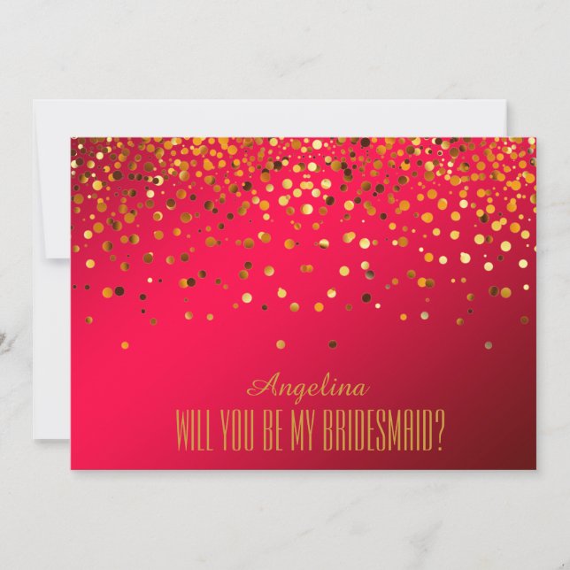 Will you be my bridesmaid? invitation (Front)