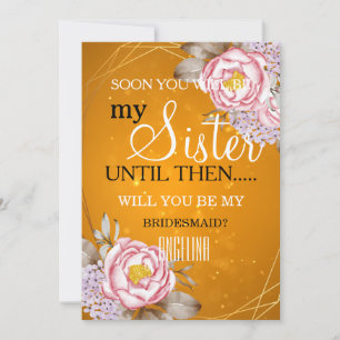 Will you be my bridesmaid? invitation
