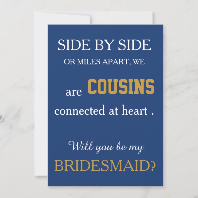 Will you be my bridesmaid? invitation (Front)