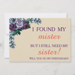 Will you be my bridesmaid? invitation