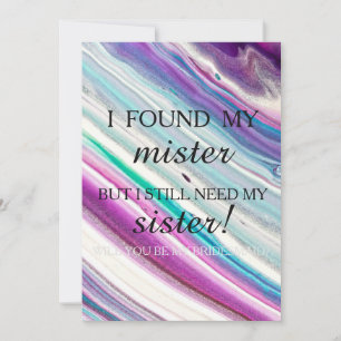Will you be my bridesmaid? invitation