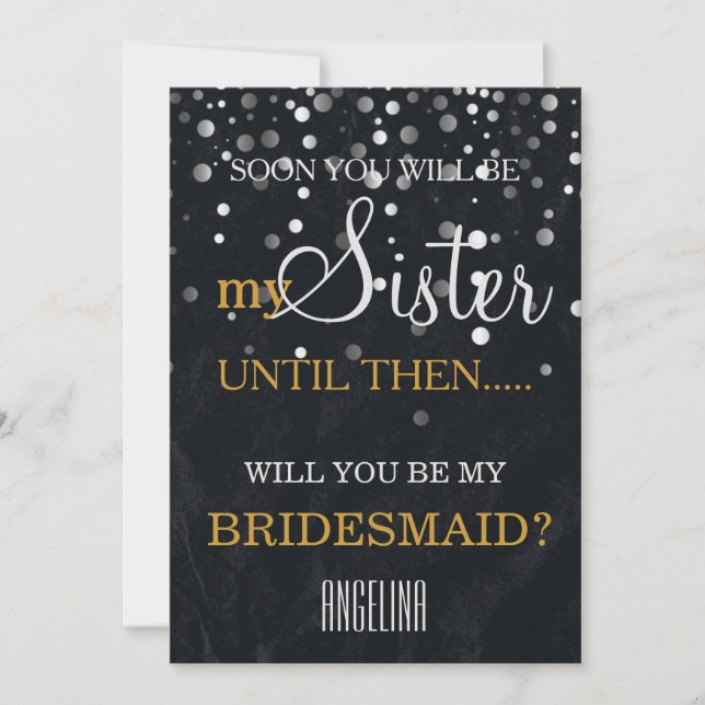 Will you be my bridesmaid? invitation (Front)