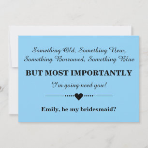 Will you be my bridesmaid? invitation