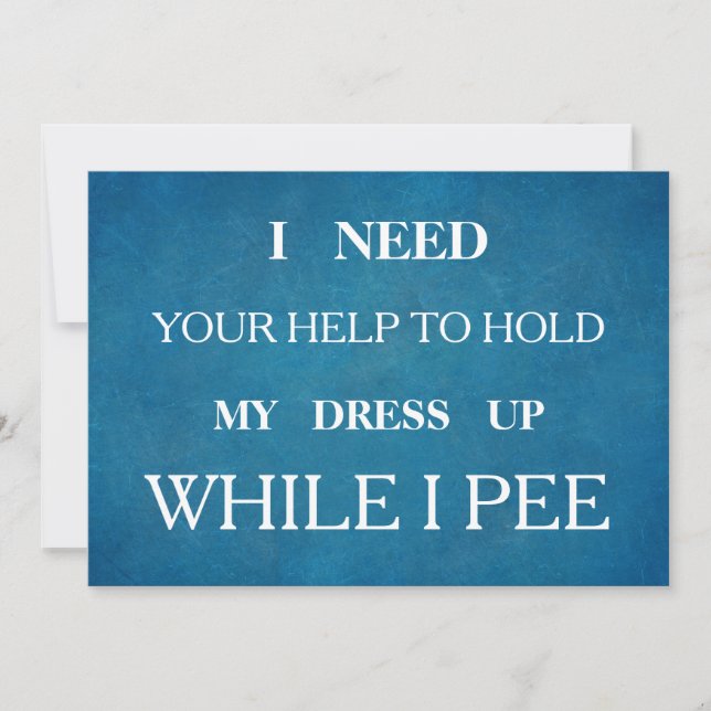 Will you be my bridesmaid? invitation (Front)