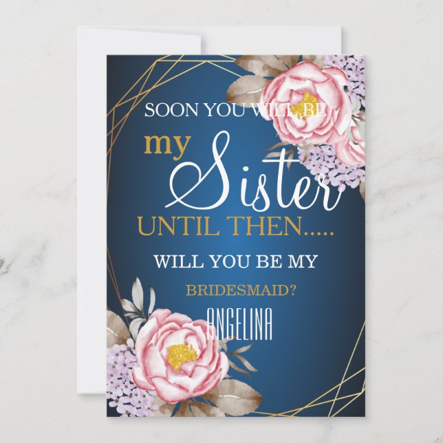 Will you be my bridesmaid? invitation (Front)