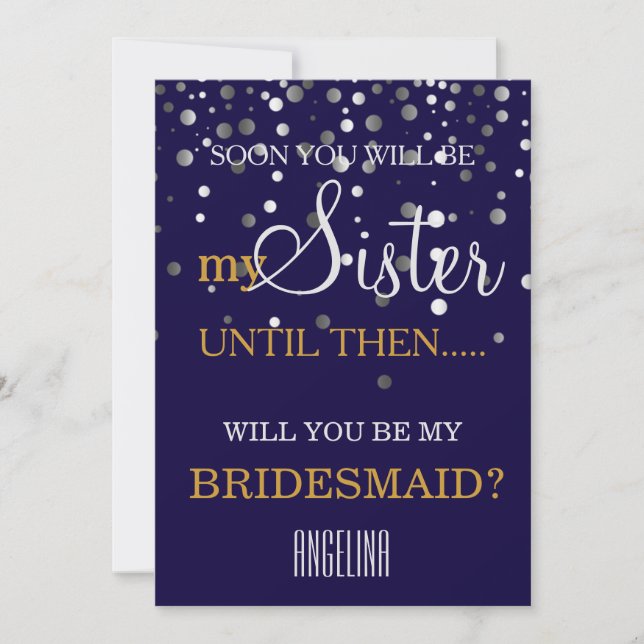 Will you be my bridesmaid? invitation (Front)