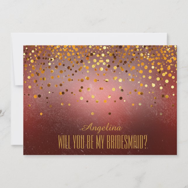 Will you be my bridesmaid? invitation (Front)