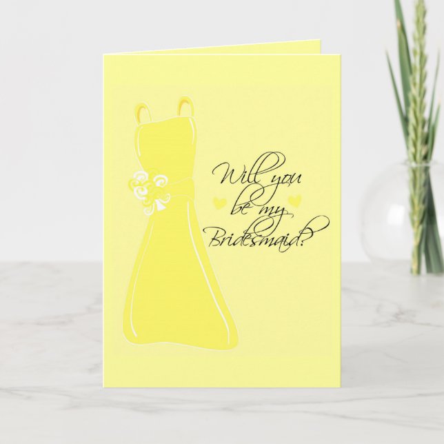 "Will you be my Bridesmaid?" Invitation (Front)