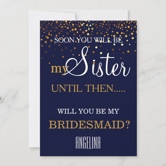 Will you be my bridesmaid? invitation (Front)