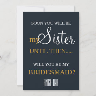 Will you be my bridesmaid? invitation