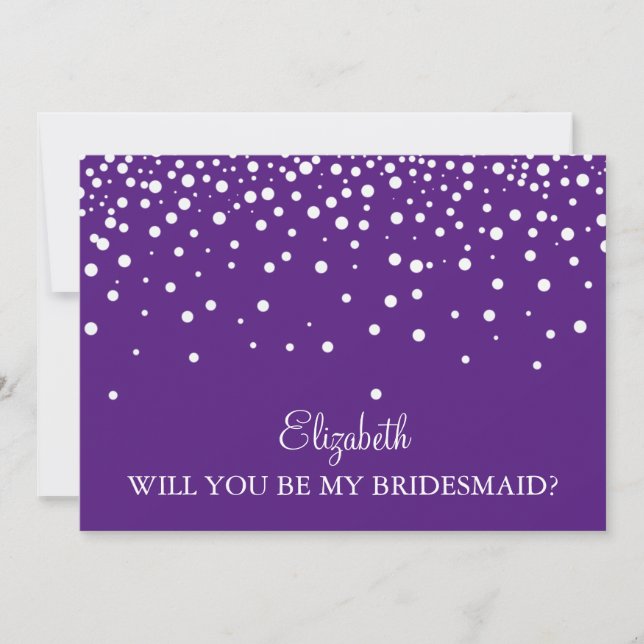 Will you be my bridesmaid? invitation (Front)