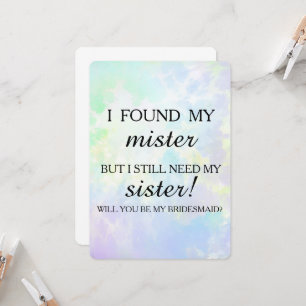 Will you be my bridesmaid? invitation