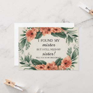 Will you be my bridesmaid? invitation