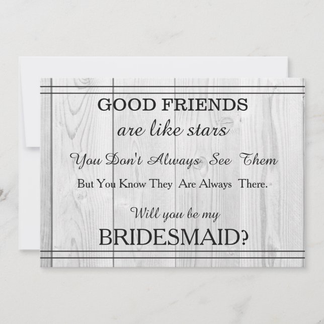 Will you be my bridesmaid? invitation (Front)