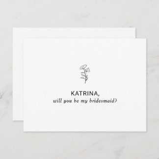 will you be my bridesmaid Invitation Postcard