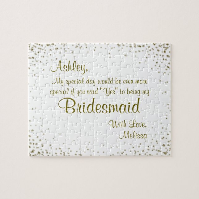 Will You Be My Bridesmaid? Jigsaw Puzzle (Horizontal)