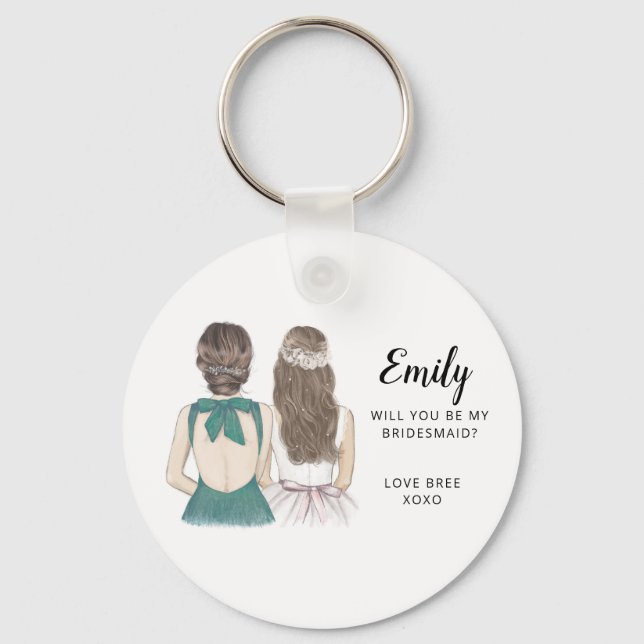 Will you be my bridesmaid keyring (Front)