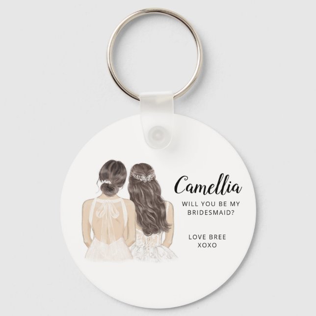 Will you be my bridesmaid keyring (Front)