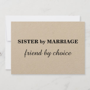 Will you be my bridesmaid? Kraft Invitation