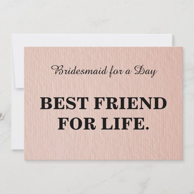 Will you be my bridesmaid? Kraft Invitation (Front)