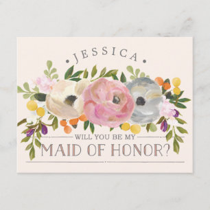 Will You Be My Bridesmaid - Maid of Honour Card