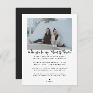 Will you be my Bridesmaid/Maid of Honour Proposal Card