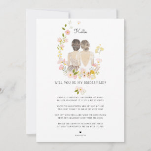 Will you be my Bridesmaid/Maid of Honour Proposal  Invitation