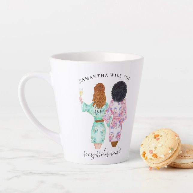 Will you be my Bridesmaid/Maid of Honour Proposal Latte Mug (In Situ)