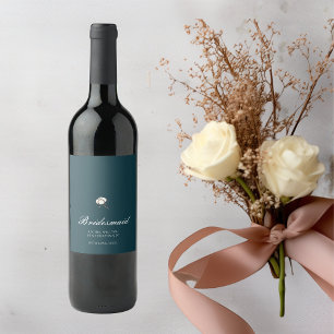 Will You Be My Bridesmaid Minimalist Proposal Wine Label