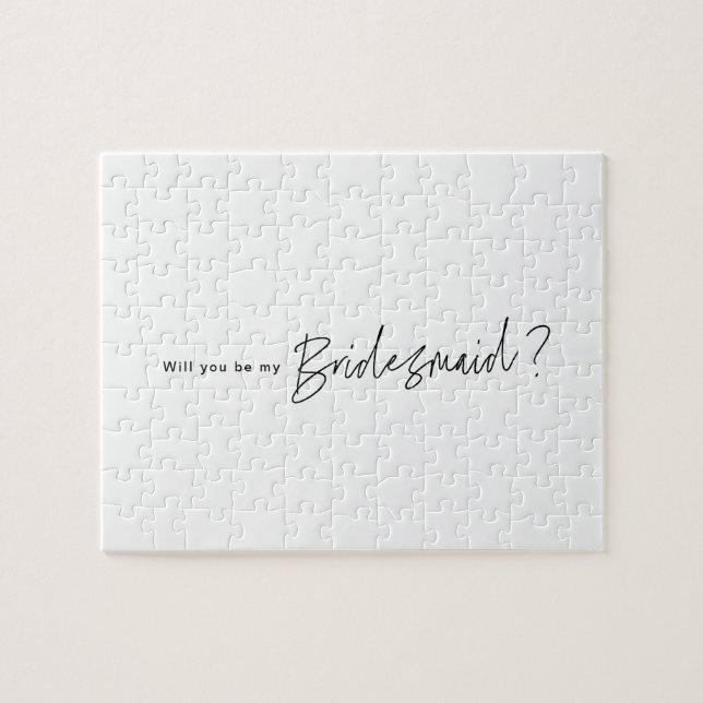 Will You Be My Bridesmaid Modern Proposal Asking Jigsaw Puzzle (Horizontal)