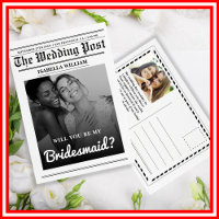 Will You Be My Bridesmaid Newspaper Proposal 
