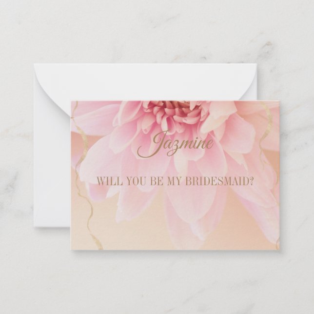 Will you be my bridesmaid? note card (Front)