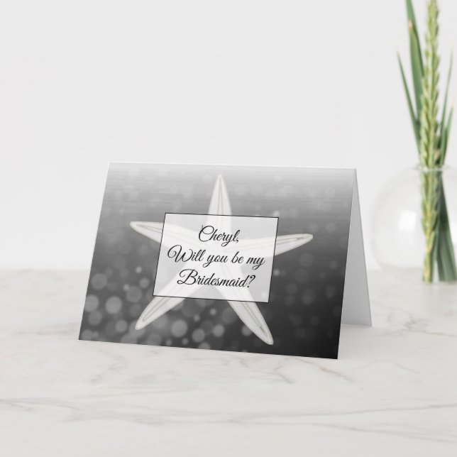 Will you be my Bridesmaid Personalised Card (Front)