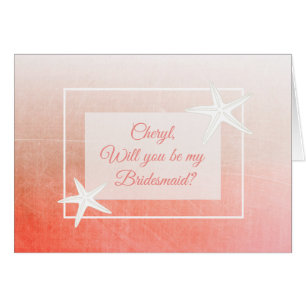 Will you be my Bridesmaid Personalised Card