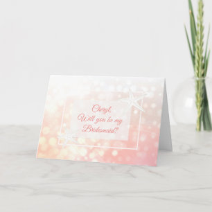 Will you be my Bridesmaid Personalised Card