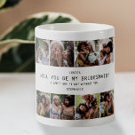 Will You Be My Bridesmaid? | Photo Grid Keepsake Coffee Mug<br><div class="desc">"Will you be my Bridesmaid?" Proposal Coffee Mug gift - Ask your sister, bestie or neice to be your bridesmaid at your wedding with this modern photo grid design. Featuring 8 insta square photos of you and the person your asking and a contemporary proposal template. All text is easily customised....</div>