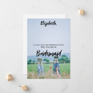 Will You Be My Bridesmaid Photo Proposal Card