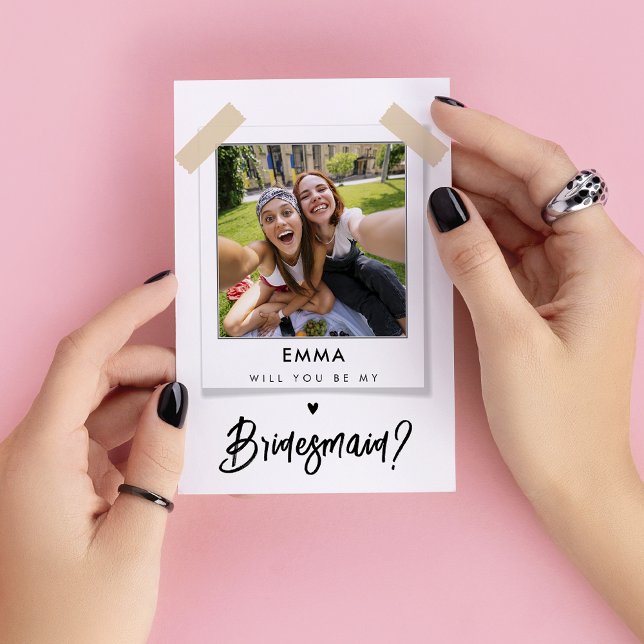 Will You Be My Bridesmaid Photo Proposal Card (Creator Uploaded)